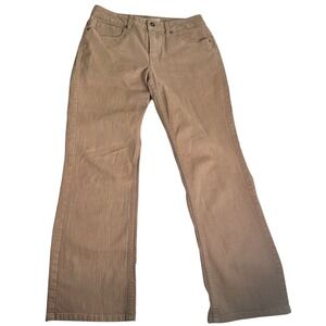 Coldwater‎ Creek Womens Bootcut Pants Size 10 Tan Cotton Blend Denim Jeans